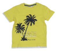 Žluté tričko s palmou Kids