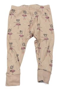 Světlerůžové pyžamové kalhoty s baletkami George