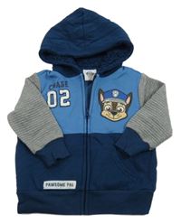 Modro-šedá propínací mikina s kapucí - Tlapková patrola Nickelodeon