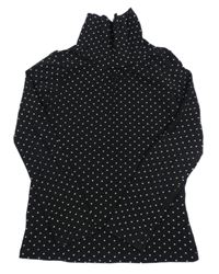 Černé puntíkaté triko s rolákem H&M