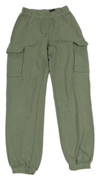 Zelené khaki cargo tepláky H&M