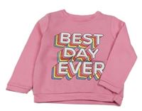 Růžová mikina s nápisem F&F