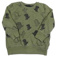 Khaki mikina s dinosaury George 