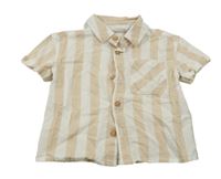 Béžovo-bílá pruhovaná košile H&M