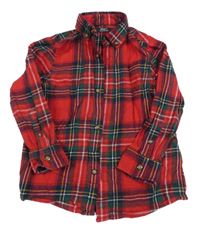 Červeno-barevná kostkovaná košile Next