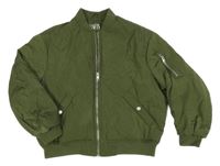 Khaki šusťákový zateplený bomber Zara