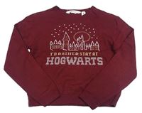 Vínový crop svetr s Harry Potterem H&M