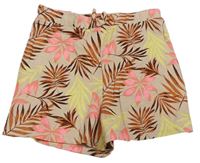 Béžové kraťasy s listy zn. H&M