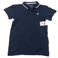 Tmavomodré polo tričko s potiskem Matalan