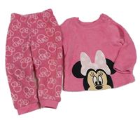 Růžové chlupaté pyžamo s Minnií Primark