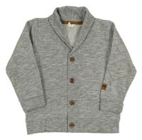 Šedá melírovaná propínací mikina H&M