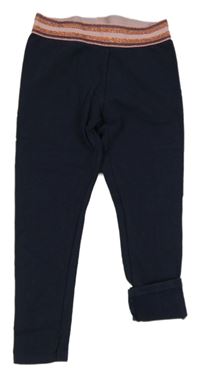 Tmavomodré legíny s pruhovaným pasem Pocopiano