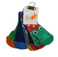 Nové - 5pack - Barevné ponožky se zvířátky Dunnes vel. 15-18