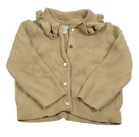 Béžový propínací svetr s límcem H&M