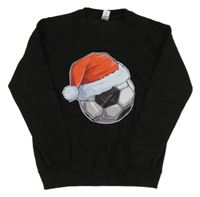 Černá mikina s vánočním míčem Awdis