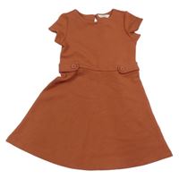 Béžovooranžové žebrované teplákové šaty C&A