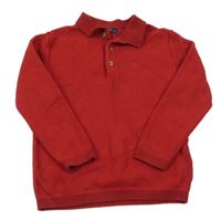 Červený vzorovaný polo svetr Next