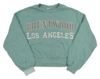 Mátovošedá oversize crop mikina s nápisem S. Oliver