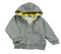 Šedá propínací mikina s kapucí Puma 