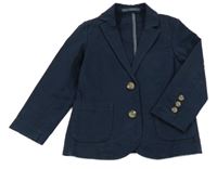 Tmavomodré společenské riflové sako Next