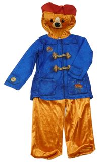 Kostým - Modro-medová sametová kombinéza s kapucí - Paddington George
