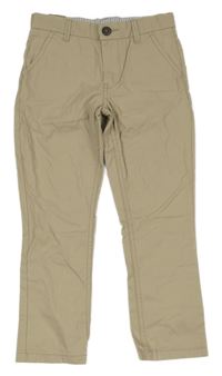 Nové - Béžové plátěné chino kalhoty Dunnes