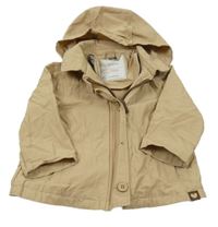 Béžová šusťáková parka s kapucí Topomini