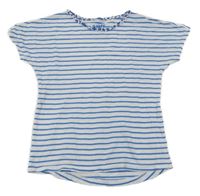 Bílo-modré pruhované tričko Tchibo