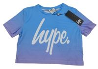 Nové - Modro-fialové crop tričko s logem Hype