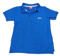 Safírové polo tričko s logem Slazenger