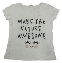 Bílé tričko s nápisem H&M
