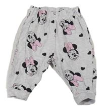 Šedé melírované tepláky s Minnií Disney