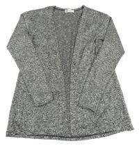 Černo-bílý melírovaný svetrový cardigan H&M