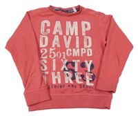 Korálová mikina s nápisem Camp David