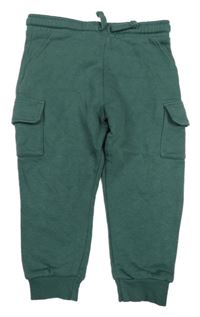 Tmavozelené cargo tepláky F&F