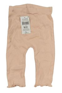 Světlebroskvové žebrované legíny Matalan