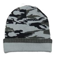 Nové - šedo-tmavošedo-černá army čepice X-MAIL