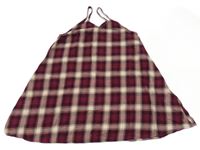 Vínovo-černo-světlepudrové kostkované šaty Next