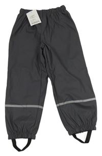 Nové - tmavošedé nepromokavé podšité kalhoty TESSENTIALS