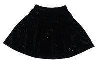 Černá třpytivá sametová sukně little kids