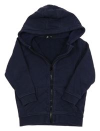 Tmavomodrá propínací mikina s kapucí George