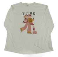 Bílé triko s dívkami TEX