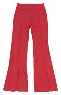 Tmavorůžové flare kalhoty Page one young