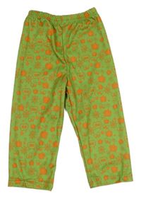 Zelené pyžamové kalhoty s dýněmi Tu