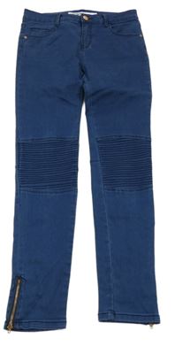 Tmavomodré skinny teplákové rifle Denim Co.