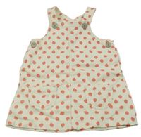 Smetanové riflové šaty s jahůdkami H&M