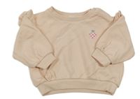 Světlepudrová oversize mikina s jahůdkou a volánky M&S