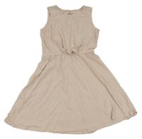 Světlepudrové melírované šaty s uzlem H&M