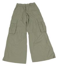 Khaki cargo plátěné kalhoty H&M