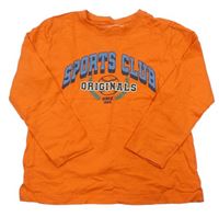Oranžové triko s nápisy Primark